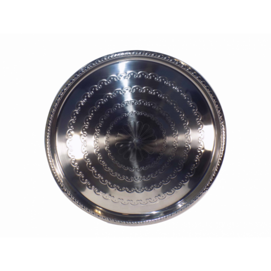 Round Silver stainless steel Plated Tray 70CM